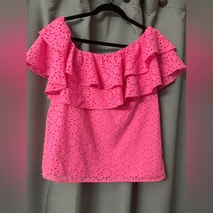 Lilly pulitzer blouse off the shoulder